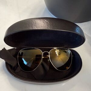 Women’s Michael Kors Gold Aviator Sunglasses